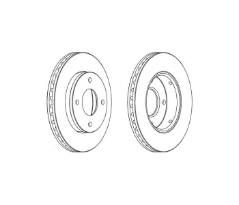 Спирачен диск вентилиран Ø256mm FERODO за MITSUBISHI COLT VI (Z3_A, Z2_A) от 2002 до 2012