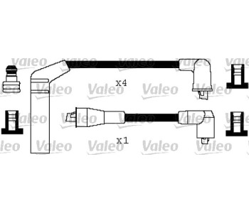 Комплект запалителни кабели VALEO за MITSUBISHI LANCER III (C1_A, C6_A) от 1983 до 1990