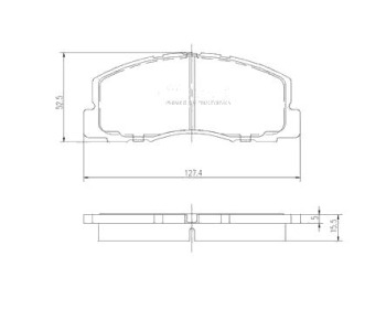 Комплект спирачни накладки NIPPARTS за MITSUBISHI GALANT VI (E3_A) хечбек от 1988 до 1992