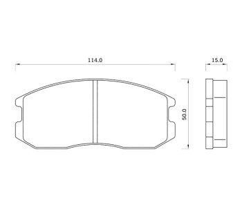 Комплект спирачни накладки STARLINE за MITSUBISHI LANCER IV (C6_A, C7_A) хечбек от 1988 до 1994