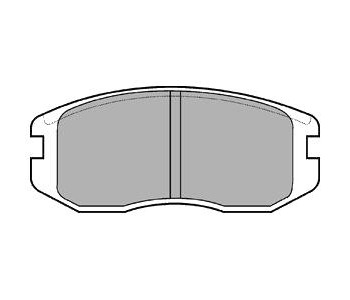 Комплект спирачни накладки DELPHI за MITSUBISHI LANCER IV (C6_A, C7_A) седан от 1988 до 1992