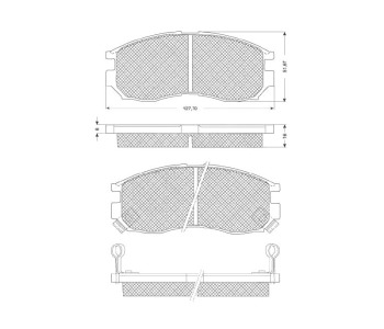 Комплект спирачни накладки STARLINE за MITSUBISHI SPACE WAGON (N3_W, N4_W) от 1991 до 1998