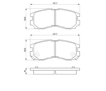 Комплект спирачни накладки BOSCH за MITSUBISHI GALANT VIII (EA_) от 1996 до 2004