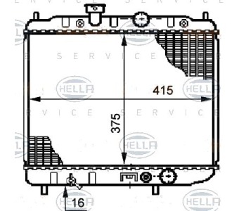 Воден радиатор HELLA за MITSUBISHI COLT IV (CA_A) от 1992 до 1996