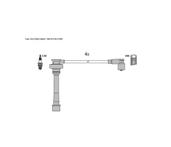 Комплект запалителни кабели STARLINE за MITSUBISHI COLT IV (CA_A) от 1992 до 1996