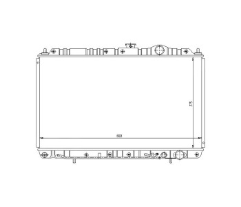 Воден радиатор TOP QUALITY за MITSUBISHI LANCER V (CB_A, CD_A, CE_A) седан от 1991 до 1996
