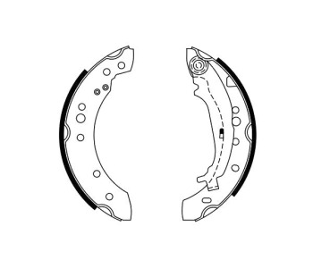 Комплект спирачни челюсти BOSCH за MITSUBISHI COLT VI (Z3_A, Z2_A) от 2002 до 2012