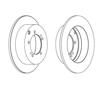 Спирачен диск плътен Ø262mm FERODO за CHRYSLER SEBRING (JR) от 2000 до 2007
