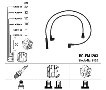 Комплект запалителни кабели NGK за MITSUBISHI SAPPORO II (A16_A) от 1980 до 1984