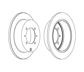 Спирачен диск плътен Ø262mm FERODO за MITSUBISHI LANCER VII (CS_W, CT_W) комби от 2003 до 2009