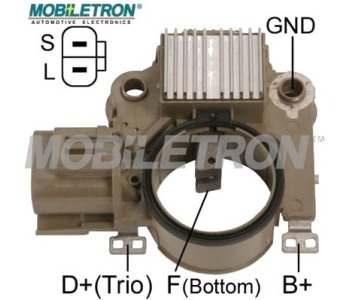 Регулатор на генератор Mobiletron за MITSUBISHI L300 (P0_V, P1_V, P_2V) товарен от 1986 до 2013