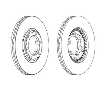 Спирачен диск вентилиран Ø259mm FERODO за MITSUBISHI L200 (K7_T, K6_T) от 1996 до 2007