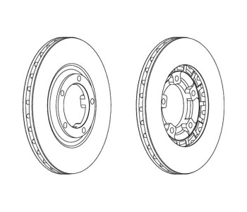 Спирачен диск вентилиран Ø258mm FERODO за MITSUBISHI L300 (P0_V, P1_V, P_2V) товарен от 1986 до 2013