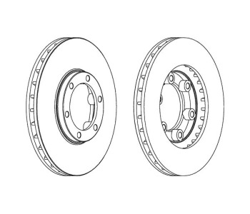 Спирачен диск вентилиран Ø254mm FERODO за MITSUBISHI L200 (K7_T, K6_T) от 1996 до 2007
