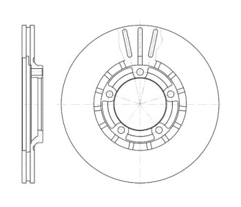 Спирачен диск вентилиран Ø255mm за MITSUBISHI L300 (P0_V, P1_V, P_2V) товарен от 1986 до 2013