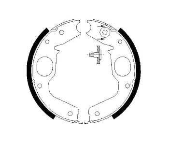 Комплект спирачни челюсти, ръчна спирачка BOSCH за MITSUBISHI PAJERO II (V3_W, V2_W, V4_W от 1990 до 1999