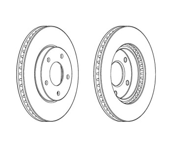 Спирачен диск вентилиран Ø276mm FERODO за MITSUBISHI LANCER VII (CS_W, CT_W) комби от 2003 до 2009