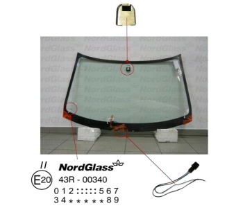 Челно стъкло NordGlass за MITSUBISHI OUTLANDER I (CU_W) от 2001 до 2008