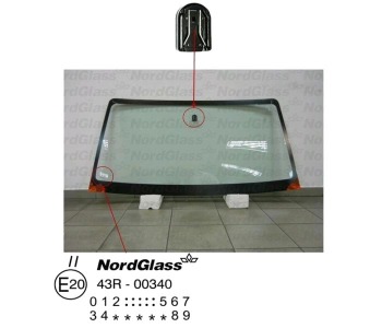 Челно стъкло NordGlass за MITSUBISHI PAJERO III (V6_W, V7_W) кабрио от 2000 до 2006