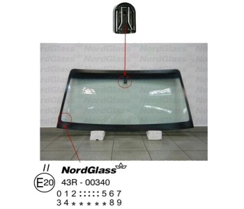 Челно стъкло NordGlass за MITSUBISHI PAJERO III (V6_W, V7_W) кабрио от 2000 до 2006