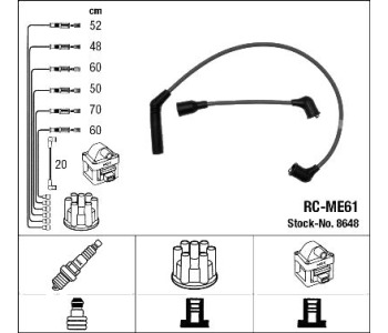 Комплект запалителни кабели NGK за MITSUBISHI PAJERO II (V3_W, V2_W, V4_W от 1990 до 1999