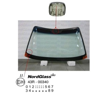 Челно стъкло NordGlass за HYUNDAI ACCENT I (X-3) седан от 1995 до 1999