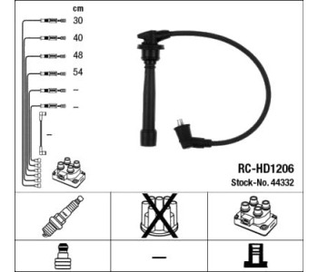 Комплект запалителни кабели NGK за HYUNDAI MATRIX (FC) от 2001 до 2010
