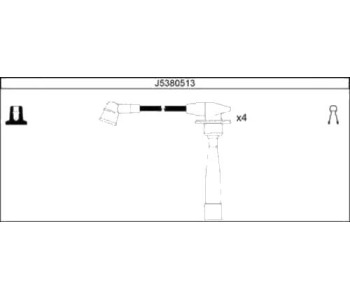 Комплект запалителни кабели NIPPARTS за HYUNDAI MATRIX (FC) от 2001 до 2010