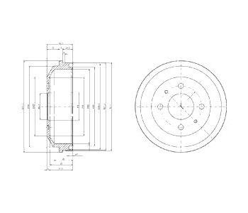 Спирачен барабан DELPHI за HYUNDAI ACCENT II (LC) седан от 1999 до 2006