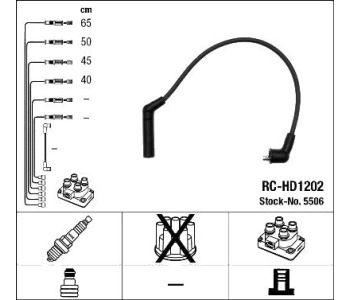 Комплект запалителни кабели NGK за HYUNDAI ACCENT II (LC) хечбек от 1999 до 2005