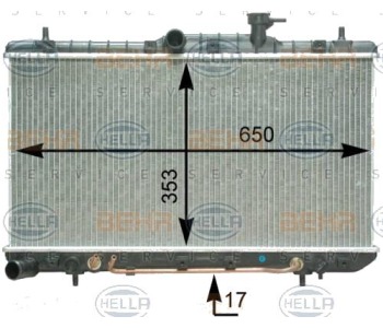 Воден радиатор HELLA за HYUNDAI ACCENT II (LC) хечбек от 1999 до 2005