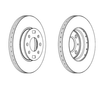 Спирачен диск вентилиран Ø256mm FERODO за HYUNDAI ACCENT IV (RB) седан от 2010 до 2016
