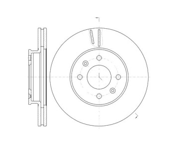 Спирачен диск вентилиран Ø256mm за HYUNDAI ACCENT IV (RB) седан от 2010 до 2016