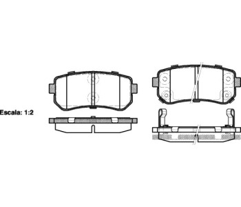 Комплект спирачни накладки ROADHOUSE за HYUNDAI i20 (PB, PBT) от 2008 до 2015