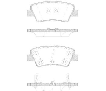 Комплект спирачни накладки ROADHOUSE за HYUNDAI ACCENT IV (RB) седан от 2010 до 2016