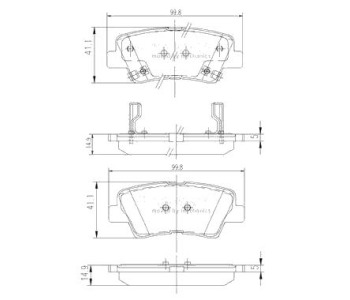 Комплект спирачни накладки NIPPARTS за HYUNDAI i40 (VF) от 2012