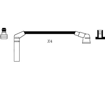 Комплект запалителни кабели VALEO за HYUNDAI ATOS (MX) от 1997 до 2014