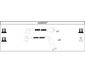Комплект запалителни кабели NIPPARTS за HYUNDAI ATOS (MX) PRIME от 1999 до 2014