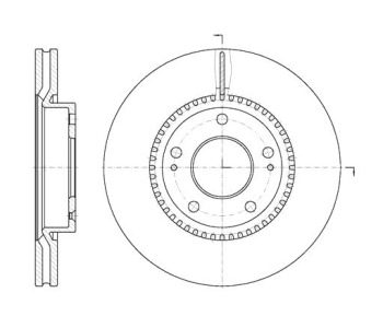 Спирачен диск вентилиран Ø280mm за HYUNDAI i30 (FD) от 2007 до 2011