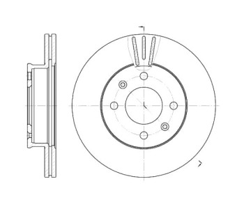 Спирачен диск вентилиран Ø241mm за HYUNDAI TUCSON (JM) от 2004 до 2010