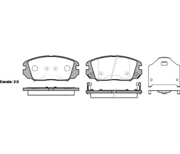 Комплект спирачни накладки ROADHOUSE за HYUNDAI GRANDEUR (TG) от 2005 до 2011