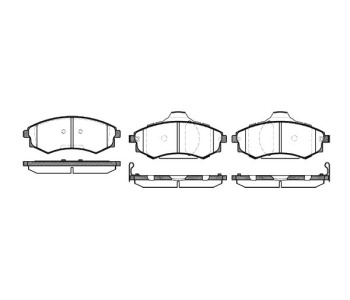 Комплект спирачни накладки ROADHOUSE за HYUNDAI SONATA III (Y-3) от 1993 до 1998