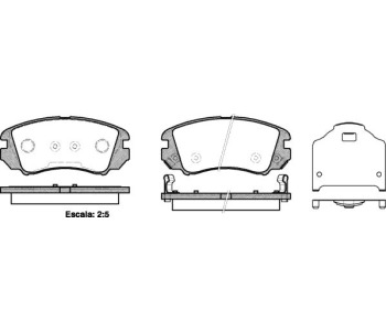 Комплект спирачни накладки ROADHOUSE за HYUNDAI SONATA V (NF) от 2005 до 2010