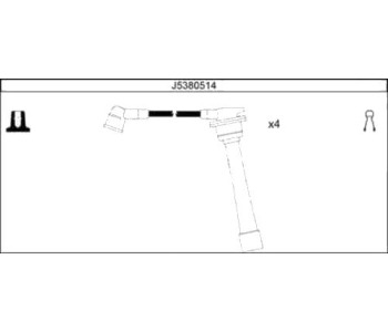 Комплект запалителни кабели NIPPARTS за HYUNDAI TUCSON (JM) от 2004 до 2010