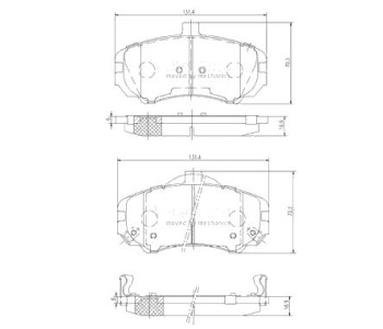 Комплект спирачни накладки NIPPARTS за HYUNDAI TUCSON (JM) от 2004 до 2010