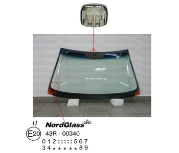 Челно стъкло NordGlass за HYUNDAI ELANTRA (XD) хечбек от 2000 до 2006