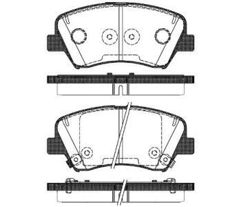 Комплект спирачни накладки ROADHOUSE за HYUNDAI VELOSTER (FS) от 2011