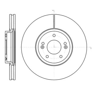 Спирачен диск вентилиран Ø321mm за HYUNDAI SANTA FE II (CM) от 2005 до 2012