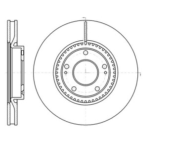 Спирачен диск вентилиран Ø299mm за HYUNDAI TUCSON (JM) от 2004 до 2010