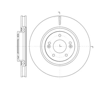 Спирачен диск вентилиран Ø320mm за HYUNDAI i40 (VF) от 2012